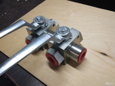 Кран шаровый 3х ходовой 1/4&amp;amp;quot; Тип L