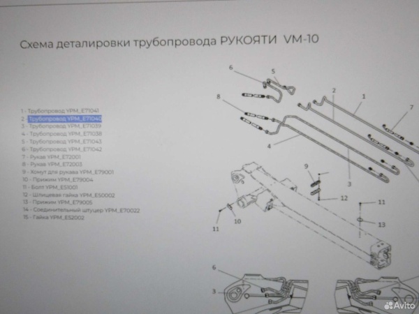 Трубопровод YPM E71040
